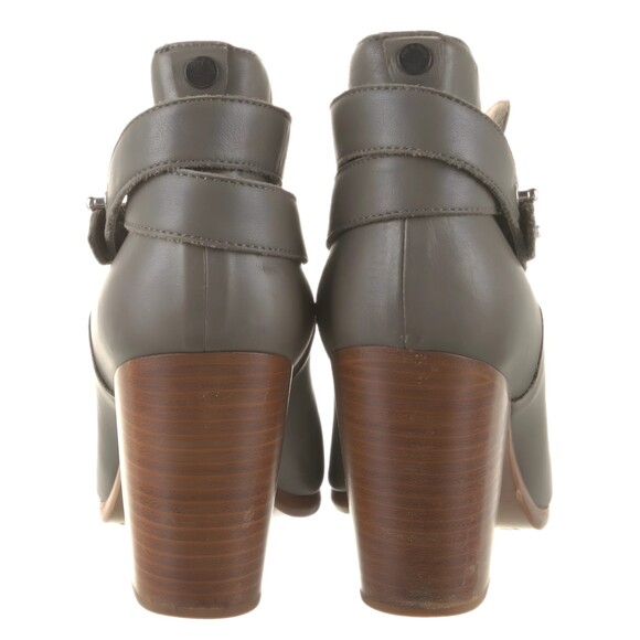Rag & Bone "Harrow" Gray Leather & Block Heel Ankle Boots, Size EU 39.5/US 9 - Picture 4 of 9